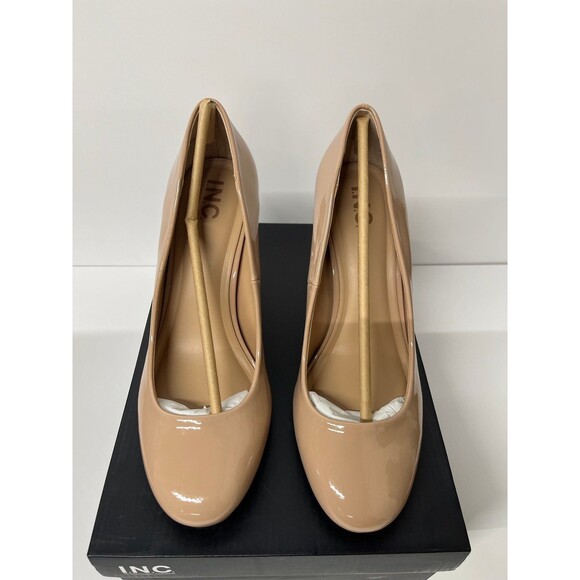 INC Women's Laurenne Nude Patent Round Toe Stiletto Slip On Pumps Size 8M - Picture 5 of 7